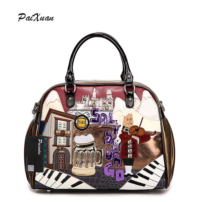 

2017 Luxury brand Women Leather Handbags Cartoon Bag Italy Borse Braccialini Messenger bags Cross Body portefeuille femme canta
