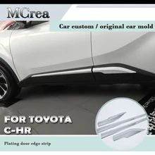 MCrea Стильный автомобильный Бампер анти-столкновения полосы двери сторона защитная отделка наклейки для Toyota CHR C-HR аксессуары