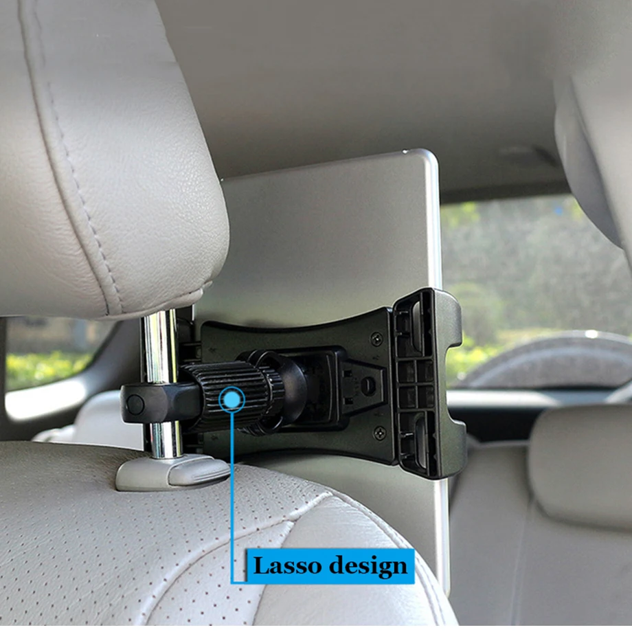 Автомобильный держатель для планшета YPAY для iPad Pro 12,9, регулируемый автомобильный подголовник, подставка на заднее сиденье, кронштейн для 4,7-13 дюймового мобильного телефона, ПК