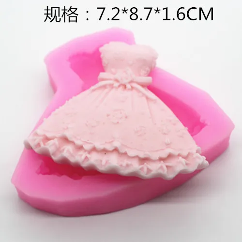 DIY Pondant chocolate cake decoration mold ballet skirt Shape Resin Craft Silicone molds Hand made Soap Casting Mould