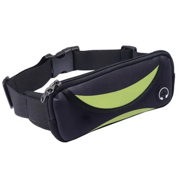 

Women Men Waist Bag Wear Resistant Running Belt Breathable Zipper Adjustable Strap Fashion Fitness Large Pocket Earphone Hole