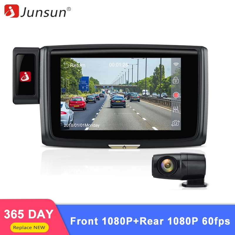 Junsun car dvr Front 1080P Rear 1080P 60fps ADAS WIFI Novatek NT96663