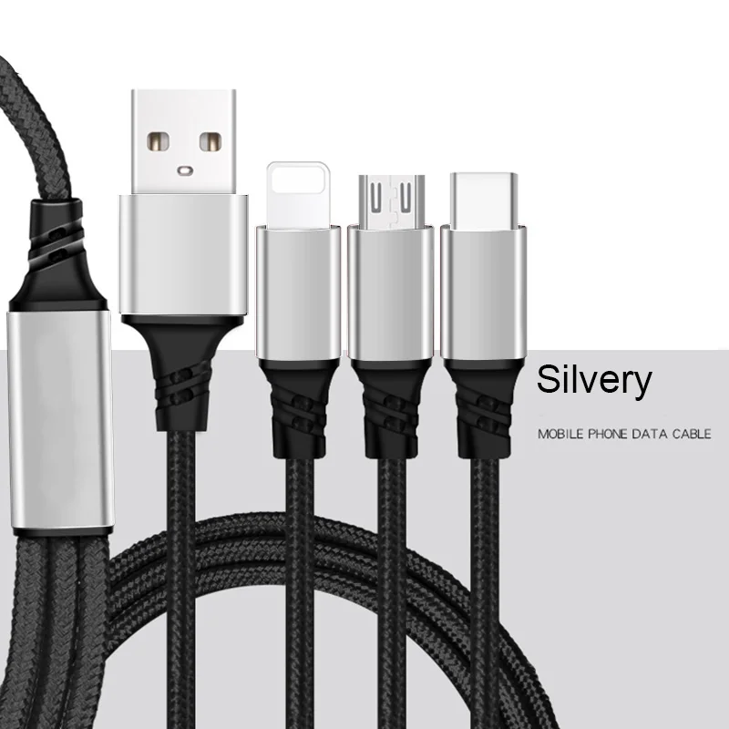 3в1 2в1 USB кабель для iPhone X 8 7 6 Micro usb type C кабель для samsung S9 S8 Быстрая зарядка кабель 3A зарядное устройство короткий длинный шнур