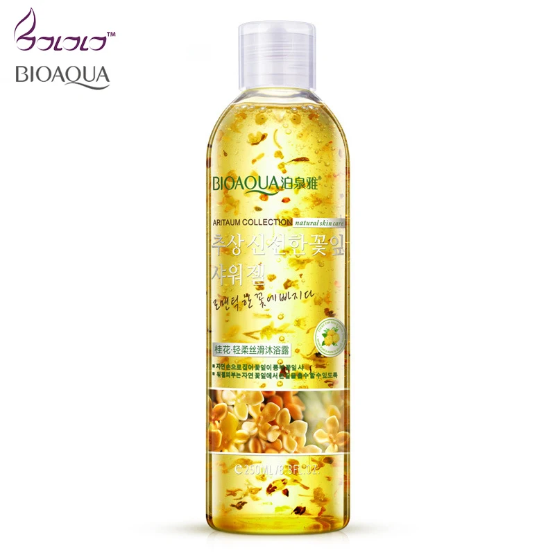 Bio aqua marcas Osmanthus gel sedoso banho Úmido loção garrafas de gel