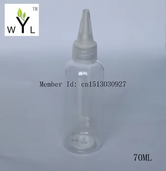 

70ML Statuesque bottle Emulsion bottle ,Seasoning solvent pet clear Liquid dropper bottle with pointed mouth WYL