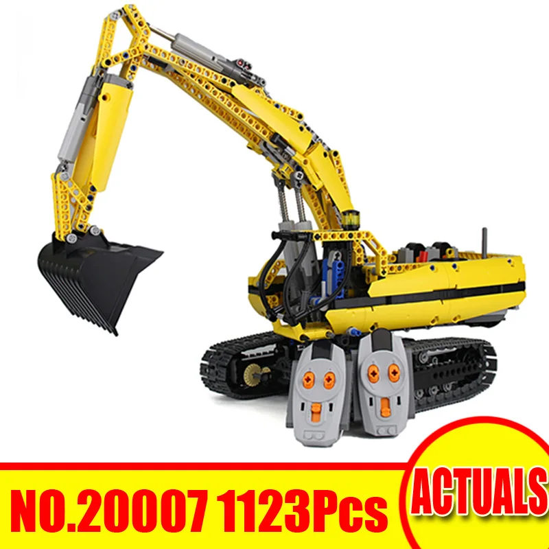 

1123Pcs 20007 LEPIN Technic Series Model Building Kits Blocks Bricks Motorized Excavator Toys For Children Compatible With 8043