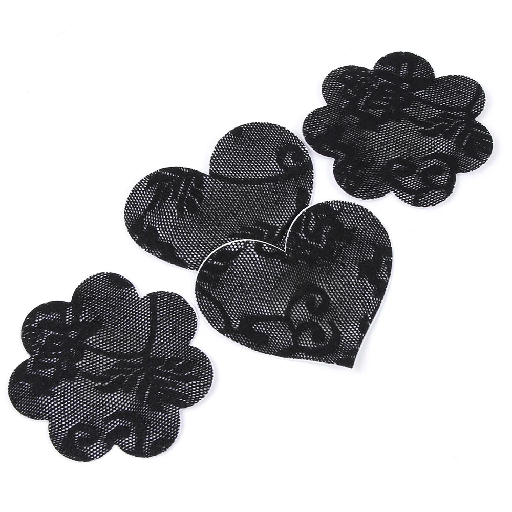 

1 pair Women Lace Breast Petals Heart Flower Shape Sexy Nipple Cover Sticker Nipple Invisible Bra Pad For Intimate Accessories