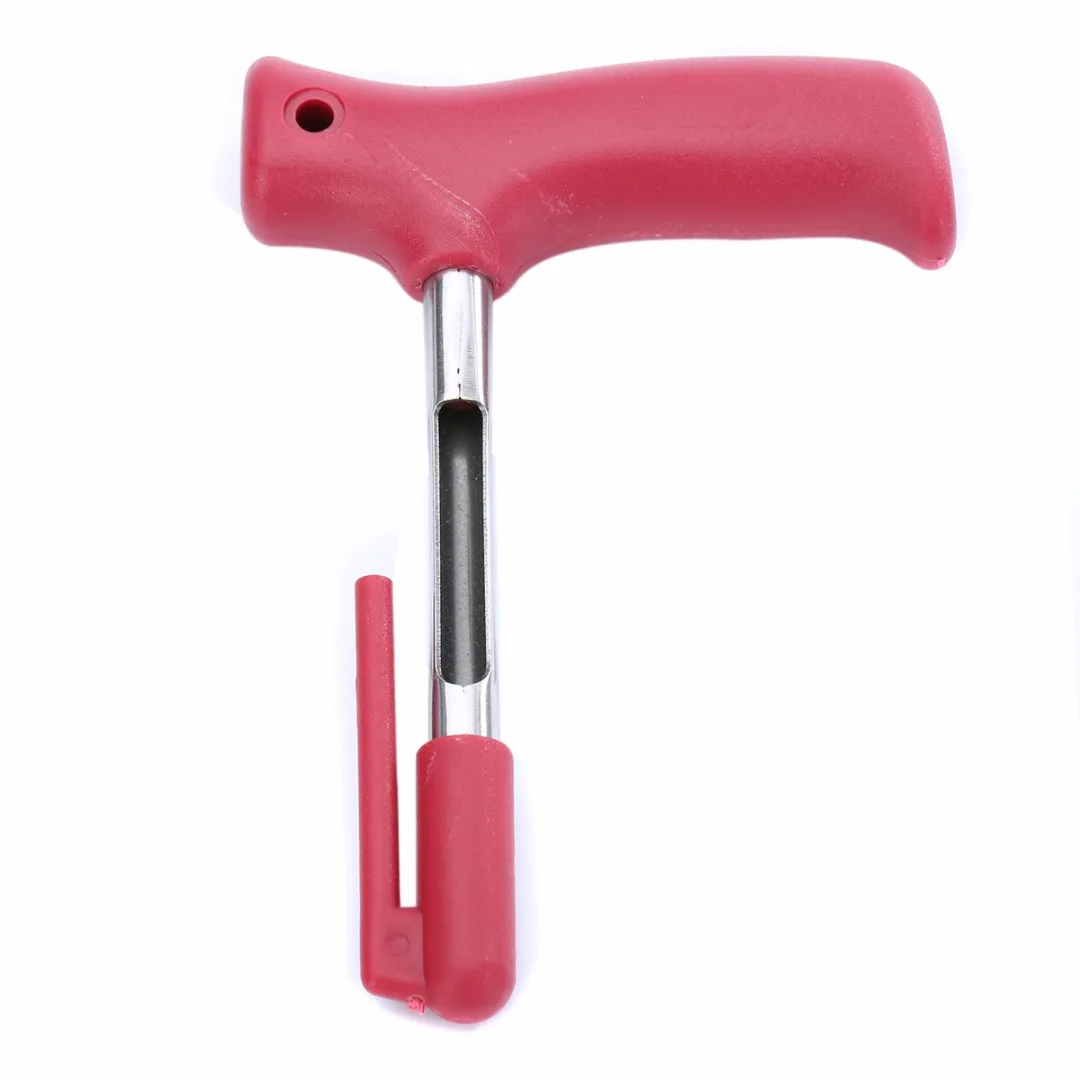 New Stainless Steel Coconut Opener Red Handle Coconut Openers Punch Driller Cut Drill Hole Tools Easy Tool Mayitr