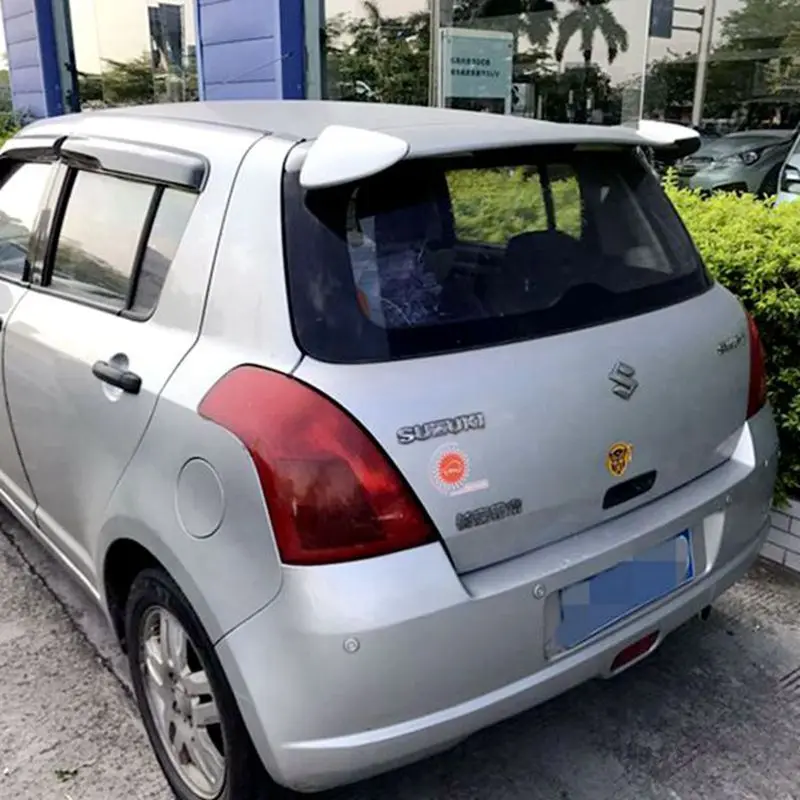 

For Suzuki Swift Spoiler High Quality ABS Material Car Rear Wing Primer Color Rear Spoiler For Suzuki Swift Spoiler B 2008-2015
