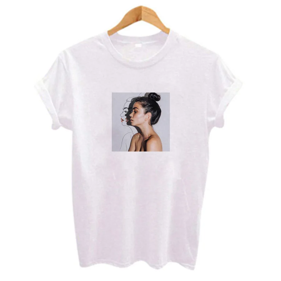 

Hillbilly Street Style Women Plus Size Head Portrait Printed Fashion Female Tops&Tees Oversize Summer Graphic t shirt Women 2019