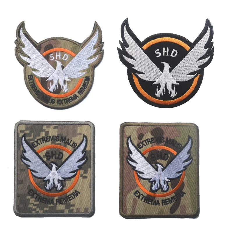 

The Division SHD Wings Out Badge Three Style Game Airsoft Cosplay Patch Morale Military Armband Tactical Embroidered Patches