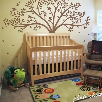 

Huge Tree Leaf Wall Stickers For Kids Rooms Wall Decals Nursery Decoration Tree Mural Home Decor
