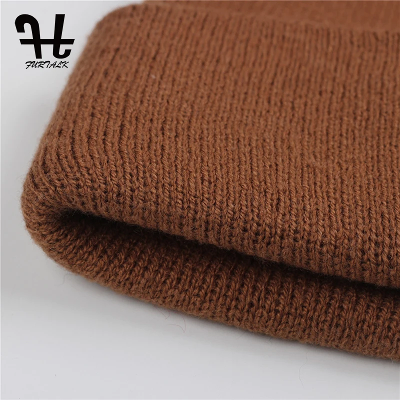 FURTALK unisex women's Spring Wool Watch Cap Spring Beanie Knitted Hat Skull Cap Women Wool Hat