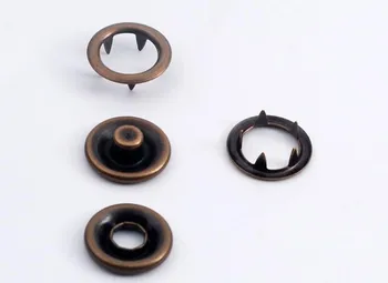 

2018Real 100set Prong Snap Button Metal Bronze Plated Nearly 11mm Garment Accessory Kids Romper Buckle Scrapbooking Products