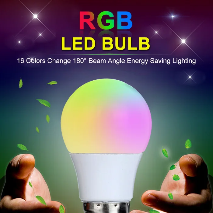 Goodland E27 RGB лампа 3 Вт светодиодный RGB лампа 220 В 110 в 16 цветов 24 ключа ИК пульт дистанционного управления затемняемый светильник ампула для украшения дома