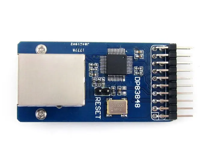 

Waveshare DP83848 Ethernet Board Physical Layer Transceiver Evaluation Development Board Module Kit with RJ45