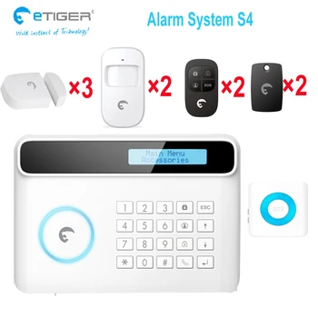 

Top grade quality etiger S4 multi-language security alarm for Euro market wireless alarm system gsm sim card needed