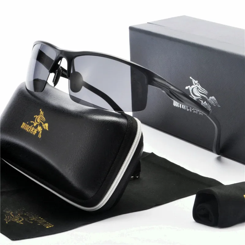 Поляризационные солнцезащитные очки, мужские солнцезащитные очки для вождения, ретро очки для женщин, алюминиево-магниевые мужские зеркальные солнцезащитные очки FML - Lenses Color: black