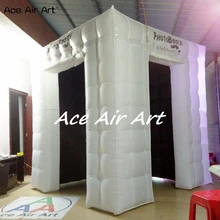 Дешевая цена надувной led куб палатка, всплывающая фотобудка с черным интерьером/белый снаружи и свободный логотип для мексиканской свадьбы