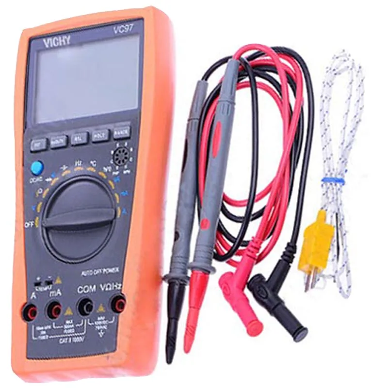 

VC97 Professional True RMS Auto Range 4000 Counts Resistance Capacitance Frequency Temperature Digital Multimeter