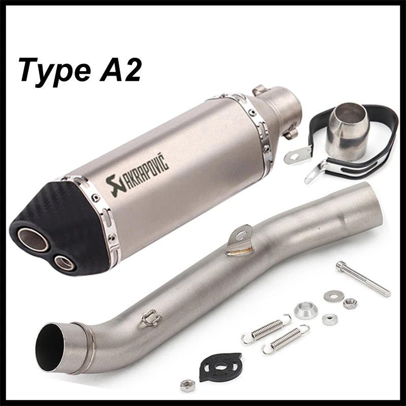 Akrapovic выхлопной мотоцикл для Kawasaki Z800 2013 2016 слипоны трубы Escape Moto Глушитель со