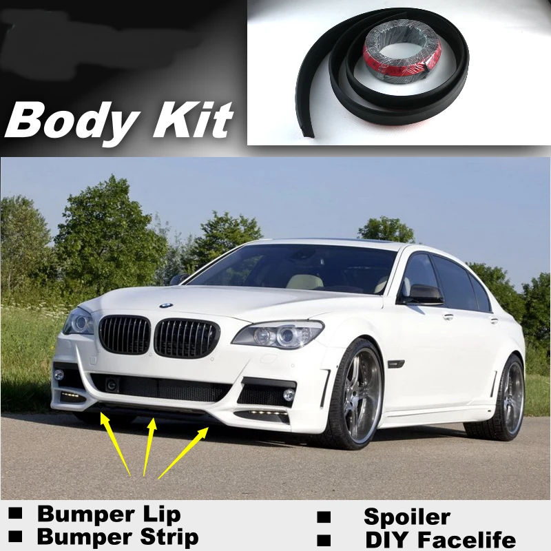 Для BMW 7 E32 E38 E65 E66 E67 E68 F01 F02 бампер губы/магазин спойлер для автомобиля Тюнинг/шоу обвес+ полоса