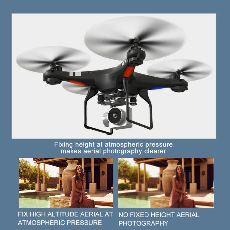 

Remote Control Helicopter 2.4G 4CH HD Camera Drone Wifi FPV RC Quadcopter One Key Return Model