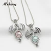 10pcs Silver Plated Flying Dragon Pearl Cage Diffuser Lockets Pendant for Aromatherapy Perfume Essential Oil Necklace Making 5