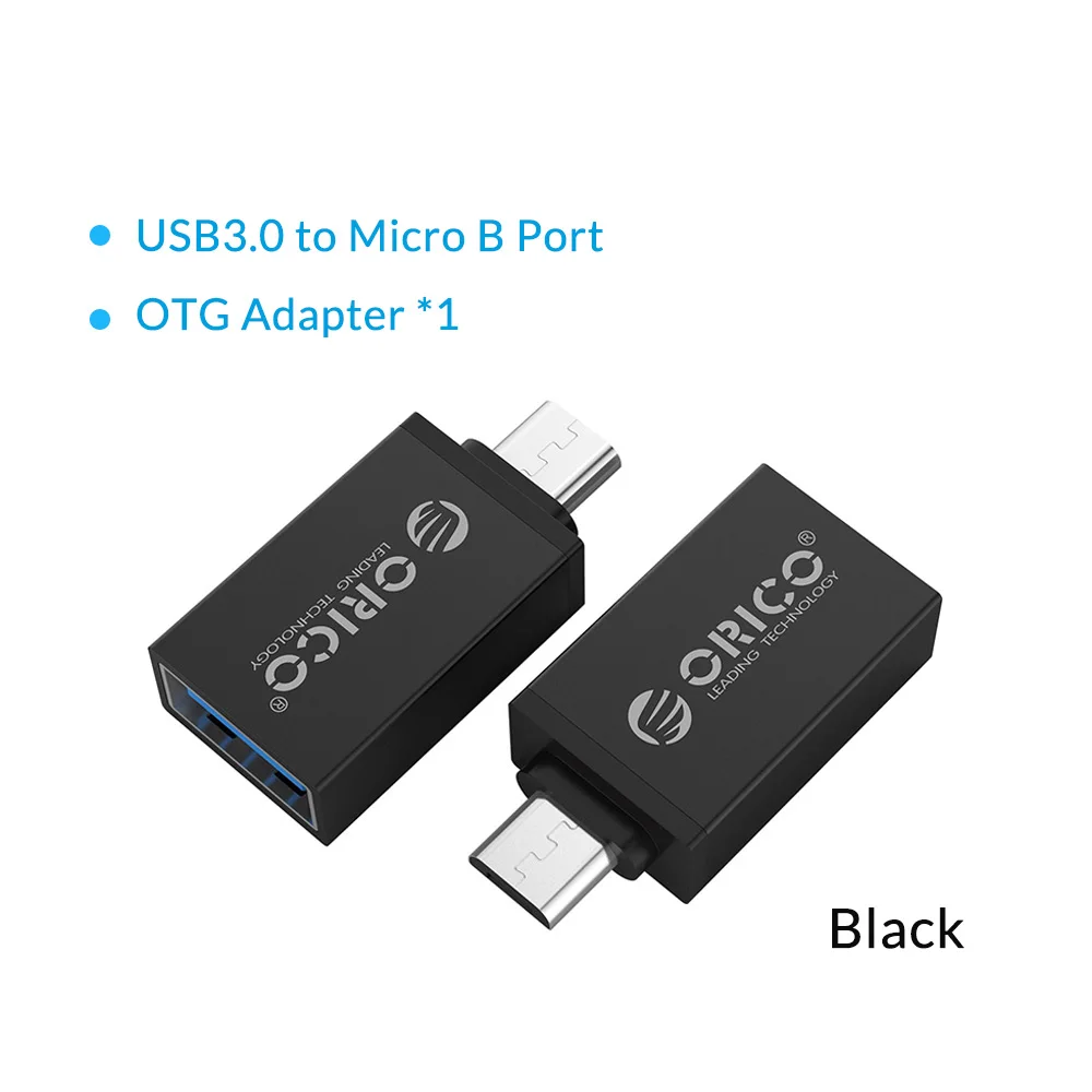 ORICO Micro B OTG адаптер USB3.0 к Micro b OTG конвертер зарядки синхронизации данных для телефона планшета - Цвет: USB3.0 to Micro b BK