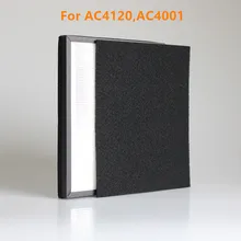 Части воздухоочистителя с активированным углем для сбора пыли HEPA фильтр AC4120 для Philips AC4001
