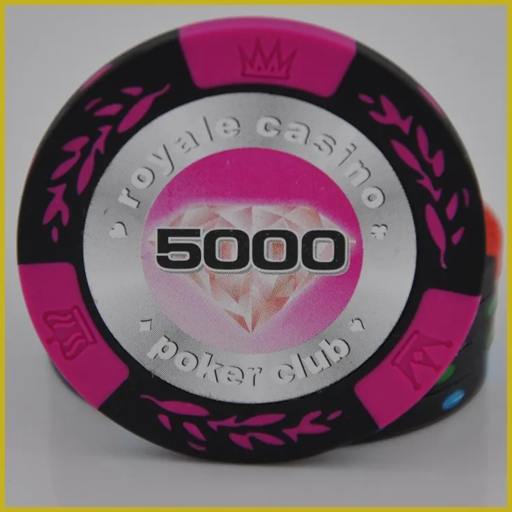 Pk-8001a 50 шт./упак. глины 14 г Фишки для покера металлические вставки 11 наименования