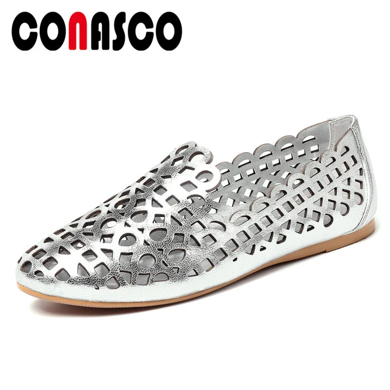 CONASCO Модные полые удобные дышащие Женские туфли лодочки 2019 новый овчины женская