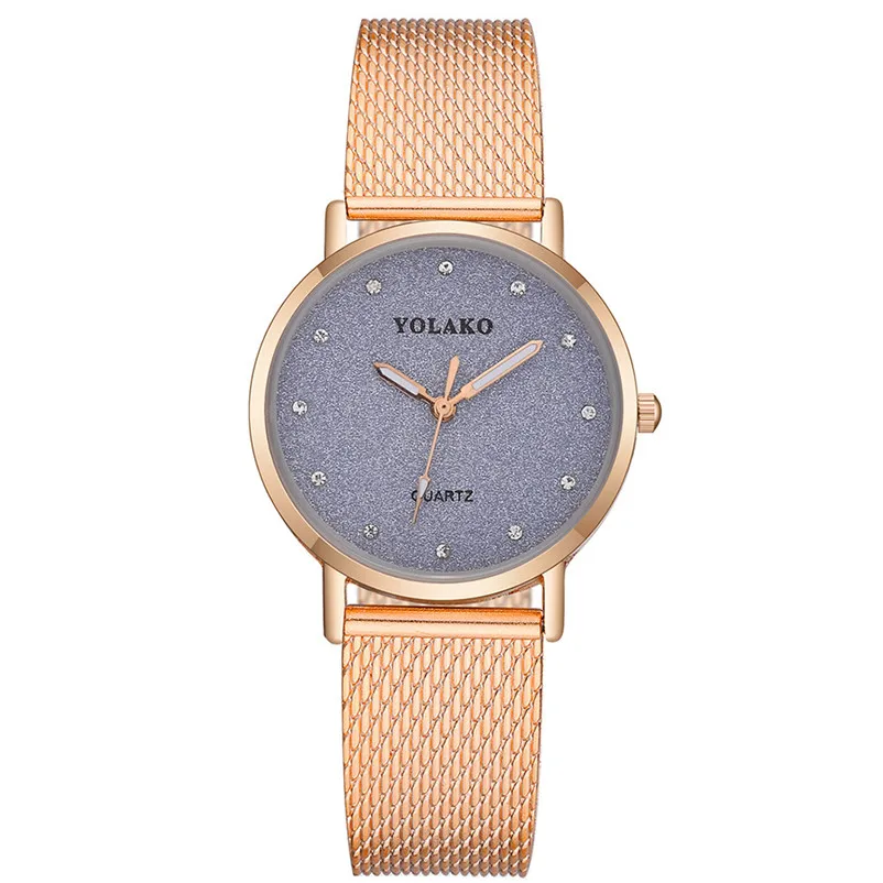 Fashion Women's Watches Simple casual watches Steel Mesh Band Alloy Analog Quartz Round Wrist Watch clock Reloj mujer Y27 (7)