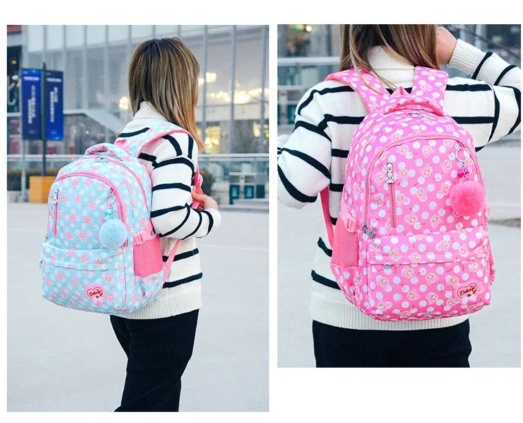 Дети Рюкзаки прекрасный школьные рюкзаки для девочек Начальная школа Студенческая сумка Mochila дети печати рюкзак школьный