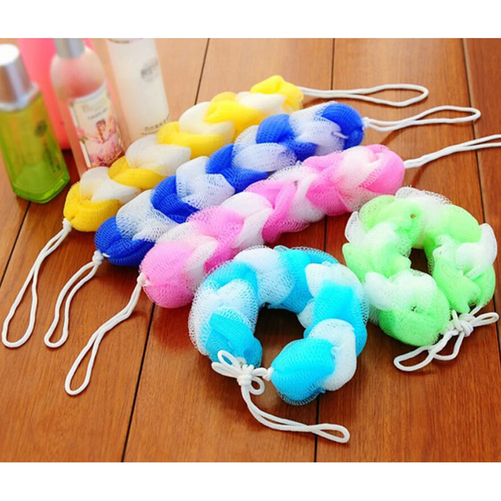 

Hot Loofah Flower Bath Ball Tubs Cool Belt Towel Scrubber Body Cleaning Mesh Shower Wash Sponge Bath Brush for kids baby