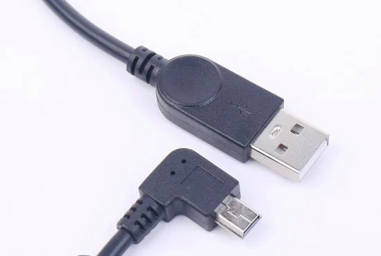10 шт./лот KEFU правый поворот USB 2 0 штекер A к Mini B 5 Pin кабель для синхронизации данных