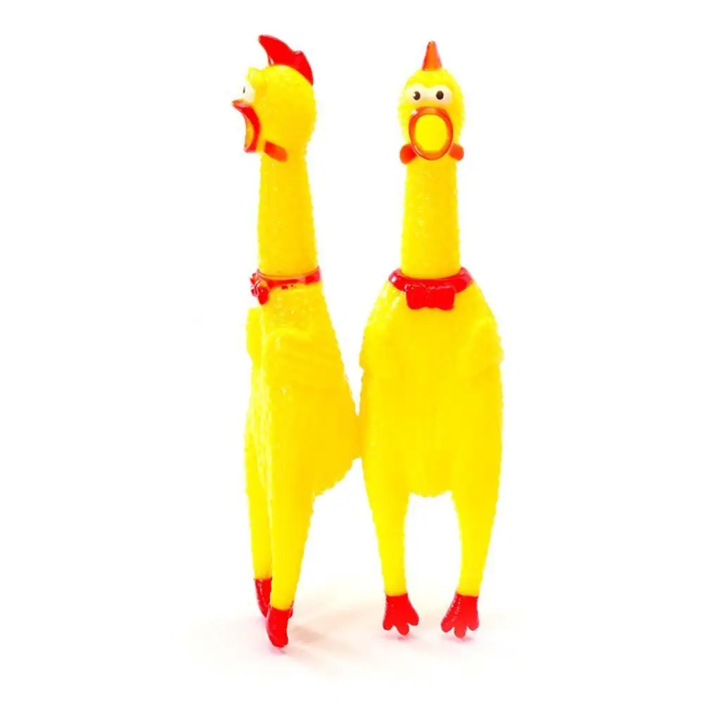 1 Pc Screaming Rubber Chicken Squeeze Toys Gags Pratical Jokes for Kids