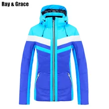 RAY GRACE, лыжная куртка, зимняя, для женщин, для сноуборда, спортивная одежда, профессиональная, Спортивная, женская, водонепроницаемая, для улицы, пальто, женская парка