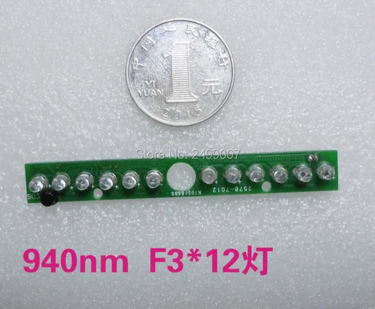 Lihmsek DC5V 12 шт. IR LEDs F3 мм инфракрасная светодиодная плата 940nm CCTV СВЕТОДИОДНАЯ Лампа