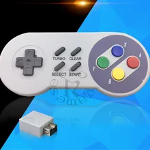 2 шт./лот Беспроводной контроллер для Super Nes Mnini Classic Edition фиолетовый кнопку 2,4 г Беспроводной геймпады приемники для SNES мини