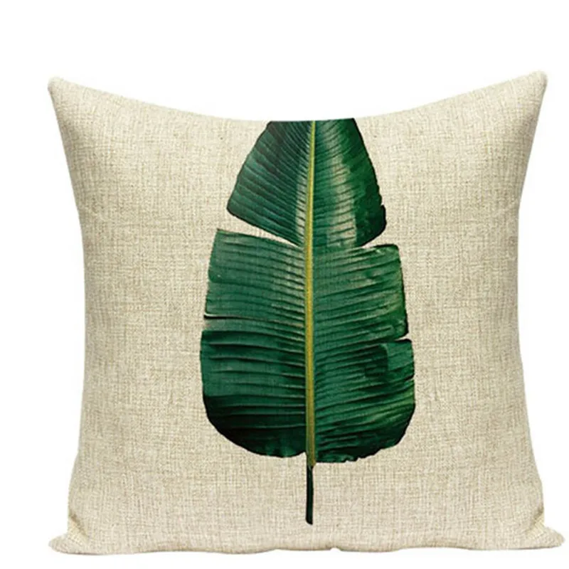 Monstera пальмовый лист банан подушка с принтами листьев чехол фермерский дом сад льняная наволочка для спальни диван наволочка для домашнего декора