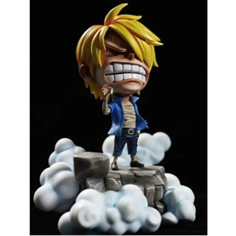 " Цельная статуя соломенная шляпа Пираты бюст Vinsmoke Sanji полная длина портрет джентльмен анимационная фигурка GK игрушечная коробка 23 см B1335