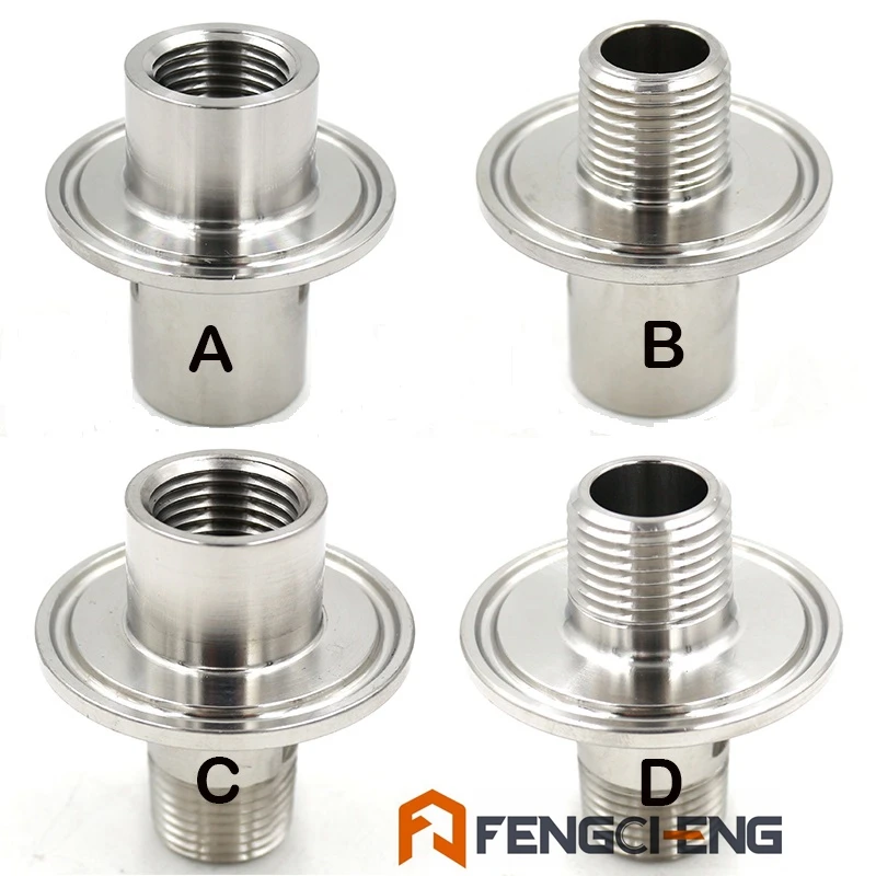

1.5"Tri Clamp X NPT Inside and Outside Sanitary 304 Stainless Brewer Hardware Homebrew Fittings