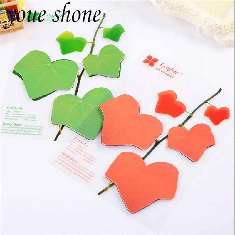 1PCS/Creative Stationery Sticky Note Simulation Leaves Green Maple