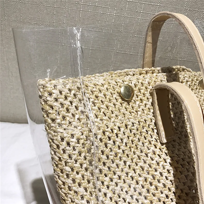 Micom Bali Beach Bag Women Summer Transparent Rattan Shoulder Bag Casual Tote Bags for Women Lady Handbags Bohemia New Arrival (5)