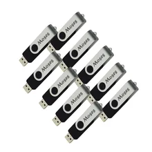 J boxing 100PCS Printed Custom Logo 64MB USB Flash Drive Metal Swivel Engraved Personalize USB 2