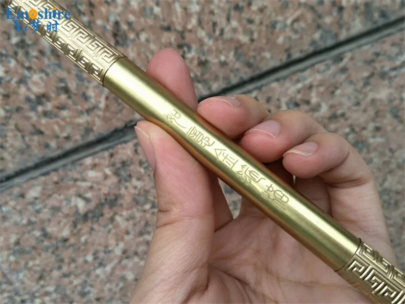 Emoshire Gold cuff stick pen pen handmade brass pen high - end gift metal signature pen original design (7)