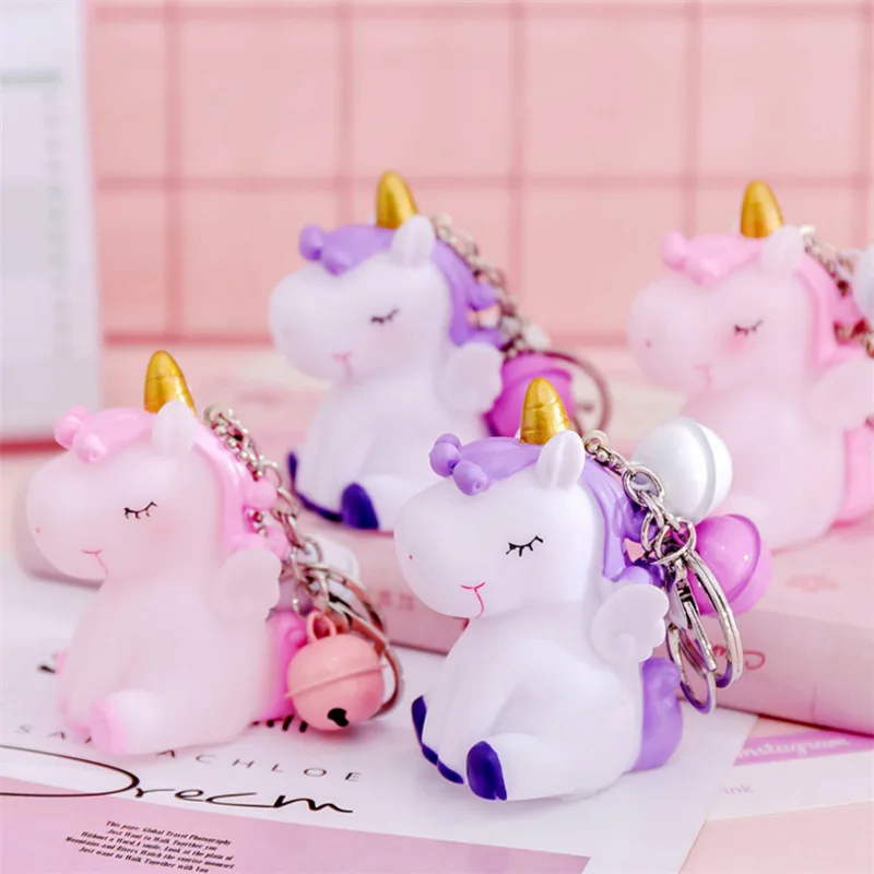 

1pcs Cartoon Animals Flamingo/unicorn Keychain Creative Car Key Chain Pendant Wedding Gifts for Guests Baby Shower Favor Gift-S