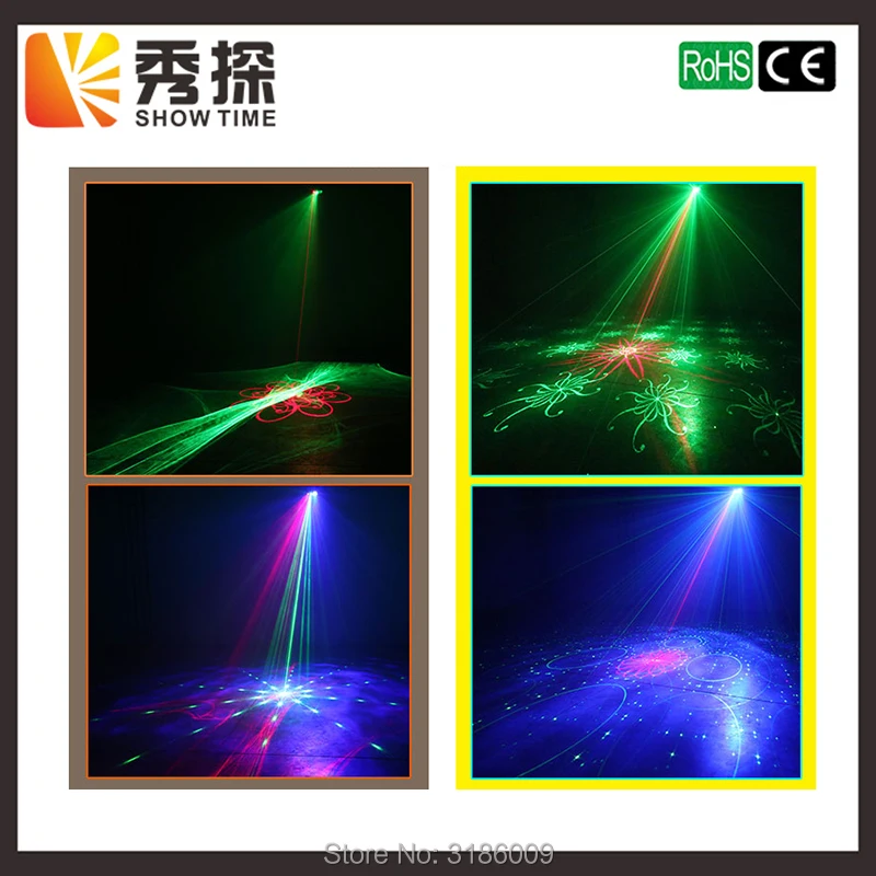 

Freeshippimg Mini LED Wave Laser Stage Lighting Patterns RG Laser 3W Led Blue Wave Effect Scanner For DJ Disco Party Club Light