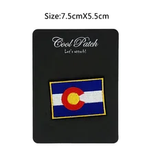 " COLORADO STATE FLAG Вышитый Логотип Железо на патч эмо, гот Панк Заказная заплата доступна